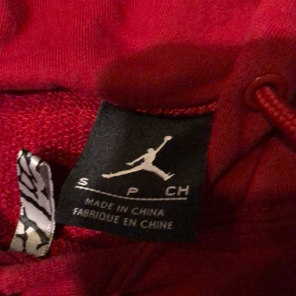 Like New Red Jordan Flight Hoodie - Picture 3 of 3